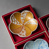 Arita Ware Plum Plate Gift Pack - 12 cm - 3 Colours / 有田焼 幸楽窯