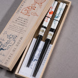 Japanese Chopstick Gift Set - Dancing Rabbit / 鳥獣戯画