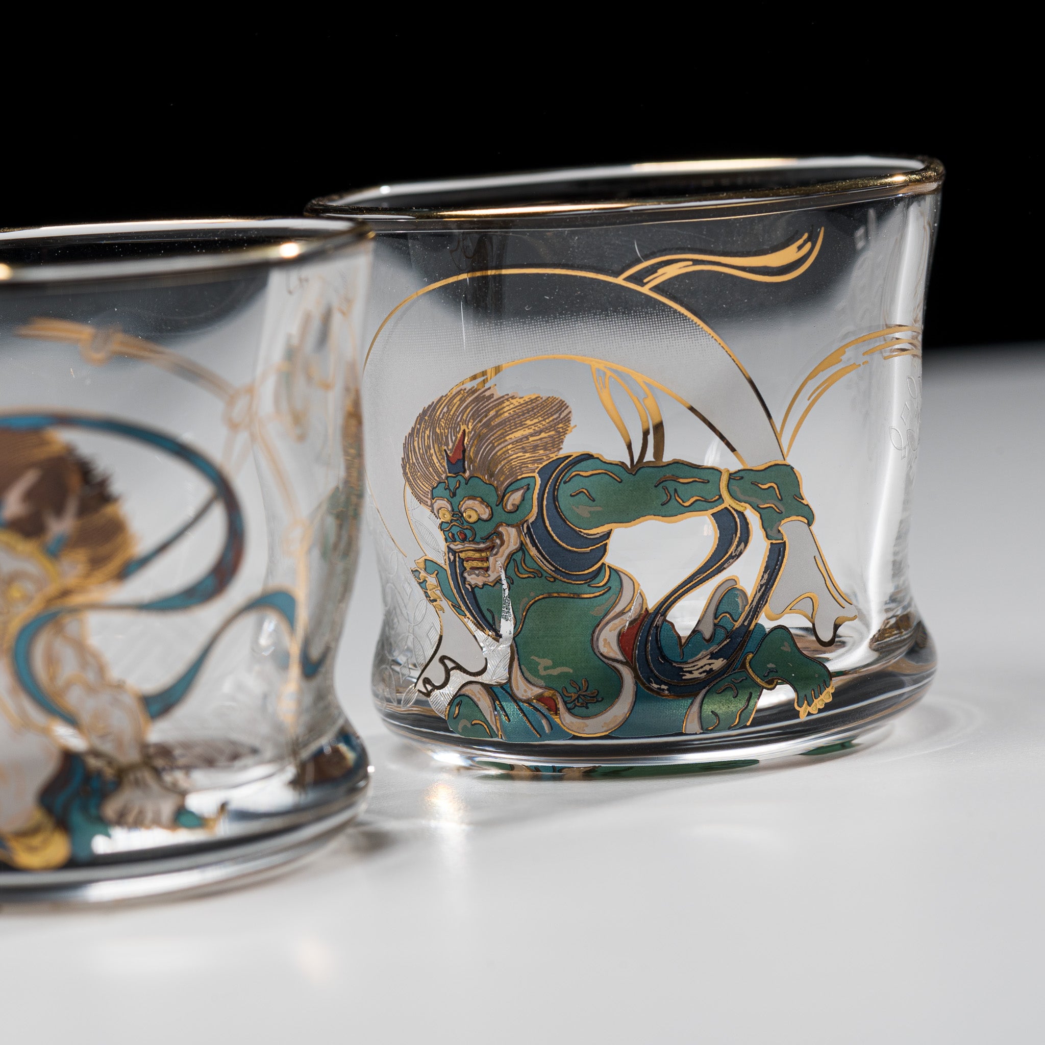 Fujin-Raijin Sake Glass Pair Set / 風神雷神 盃セット
