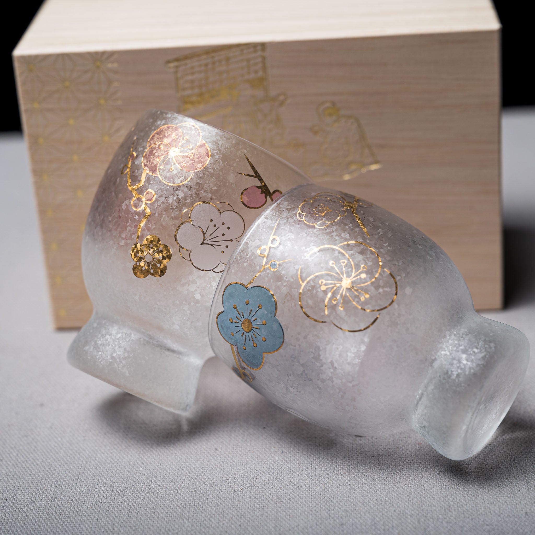 Nippon Taste Four Season - Pair Sake Glass / Plum