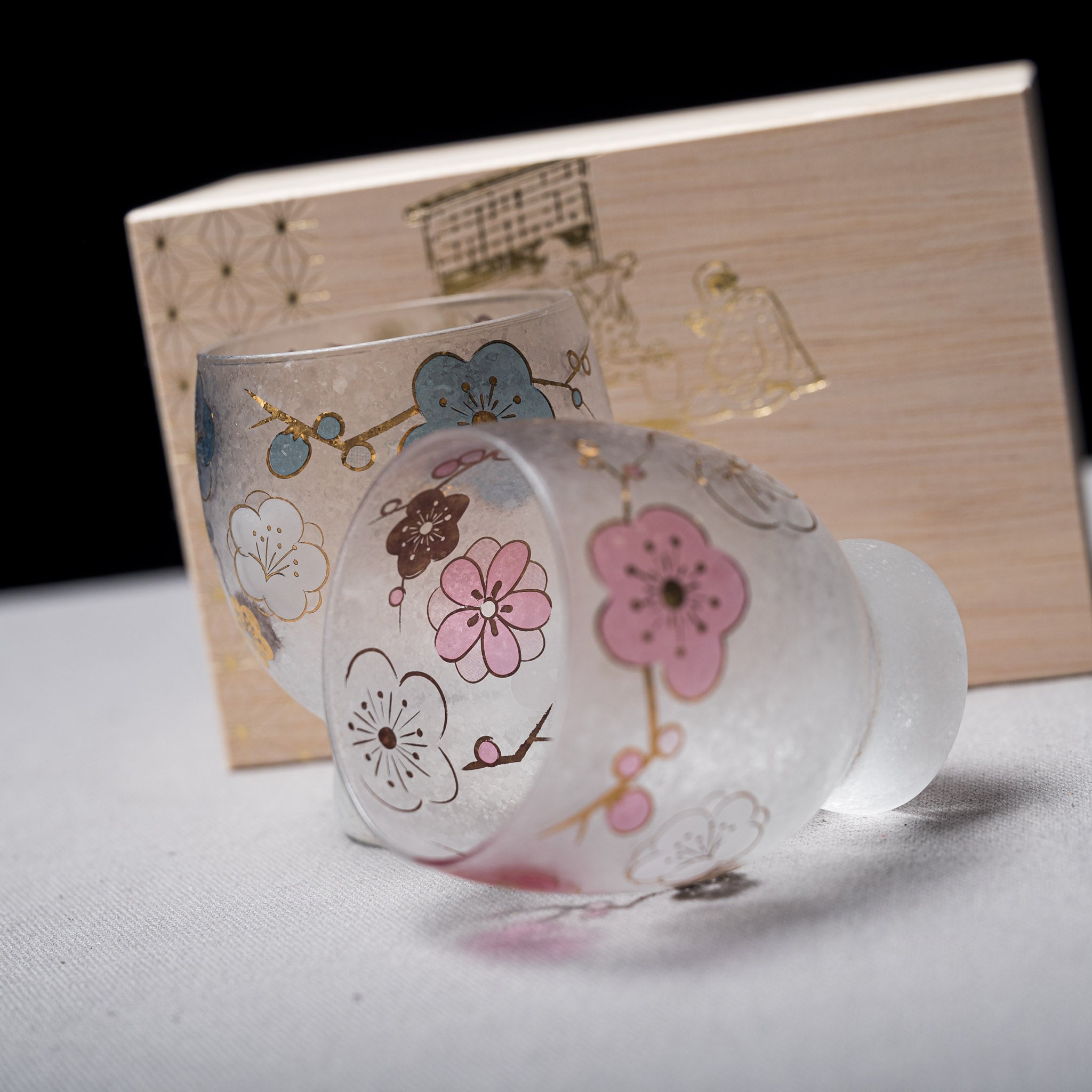 Nippon Taste Four Season - Pair Sake Glass / Plum