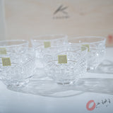 KAGAMI Crystal Edo-Kiriko Premium Cold Tea Cup - Set of 5 / 冷茶碗揃