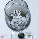 KAGAMI Crystal Edo-Kiriko Wine Glass - Ardisia Crenata / 万両