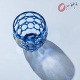 KAGAMI Crystal Sake Glass - Hydrangea / 紫陽花