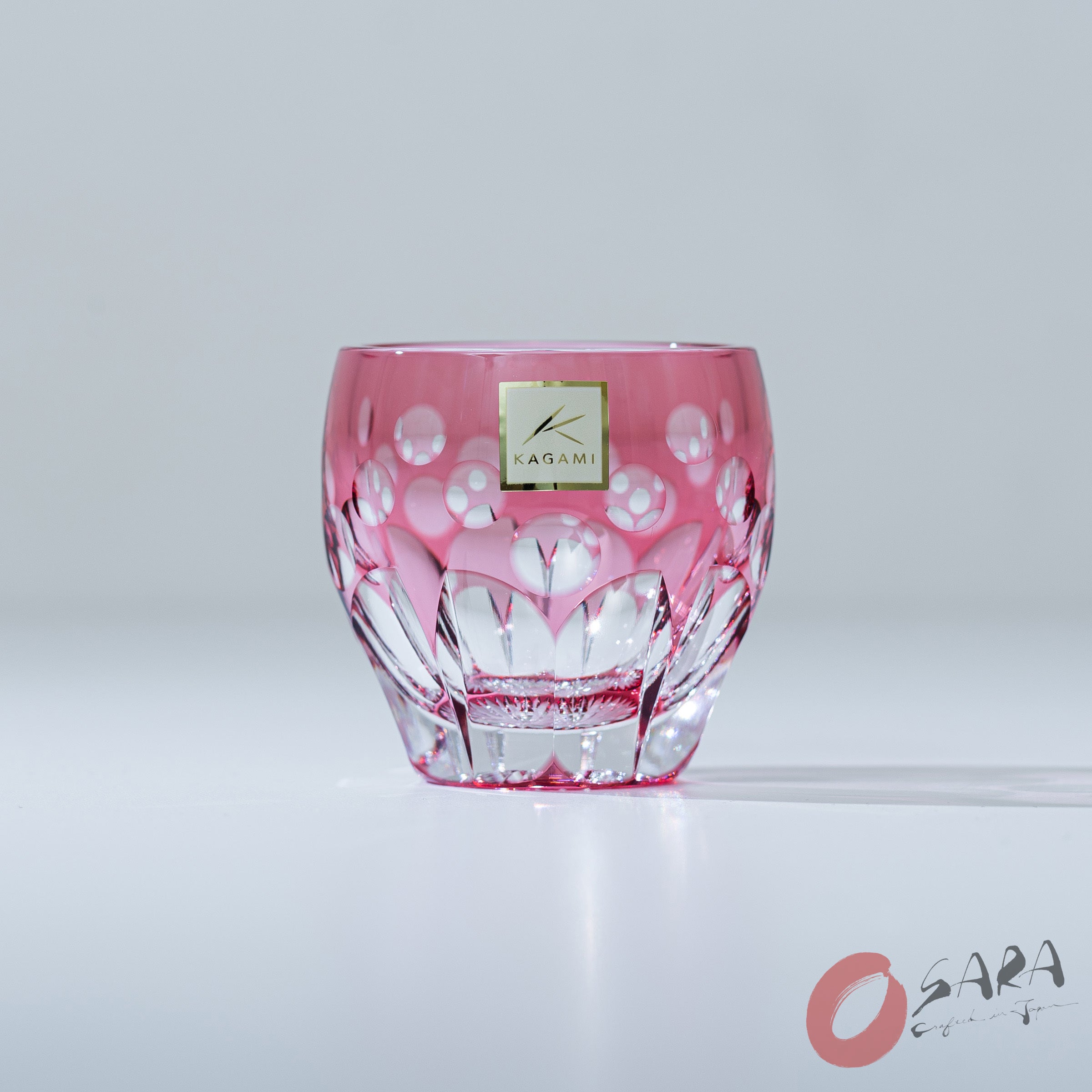 KAGAMI Crystal Sake Glass - Sakura / 桜 – Osara Australia