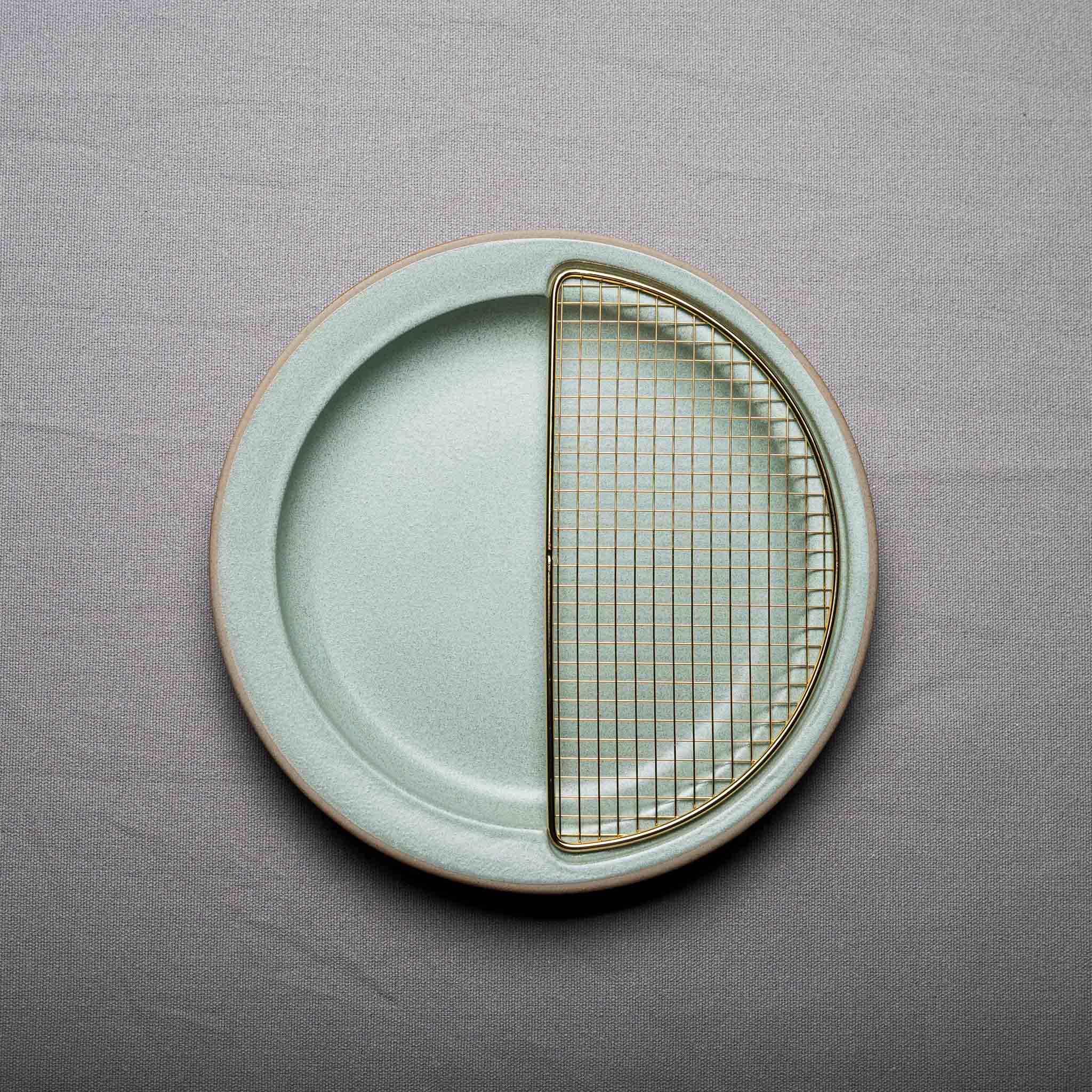KIKIME Amime Series - With Half Gold Net - 22.5 cm / Tonkatsu Plate
