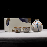 Kutani ware Kacho Fugetsu Sake Set / 九谷焼 花鳥風月 酒器セット