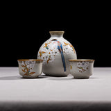 Kutani ware Kacho Fugetsu Sake Set / 九谷焼 花鳥風月 酒器セット