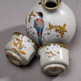 Kutani ware Kacho Fugetsu Sake Set / 九谷焼 花鳥風月 酒器セット