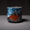 Kutani ware Hokusai Red Fuji Yunomi Tea Cup / 九谷焼 葛飾北斎 湯呑み