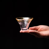 Sakura Mt. Fuji Pair Sake Cup / 招福杯 金富士 酒器セット