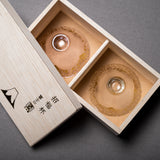 Sakura Mt. Fuji Pair Sake Cup / 招福杯 金富士 酒器セット