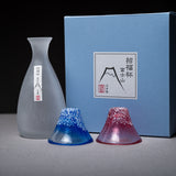 Mt Fuji Sake Set - 1 Jug With 2 Sake Cups / 招福杯 富士山 酒器セット