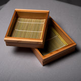 Japanese Cedar Box -shaped Soba Noodle Bowl - Rectangle - 2 Sizes / ざるそば皿