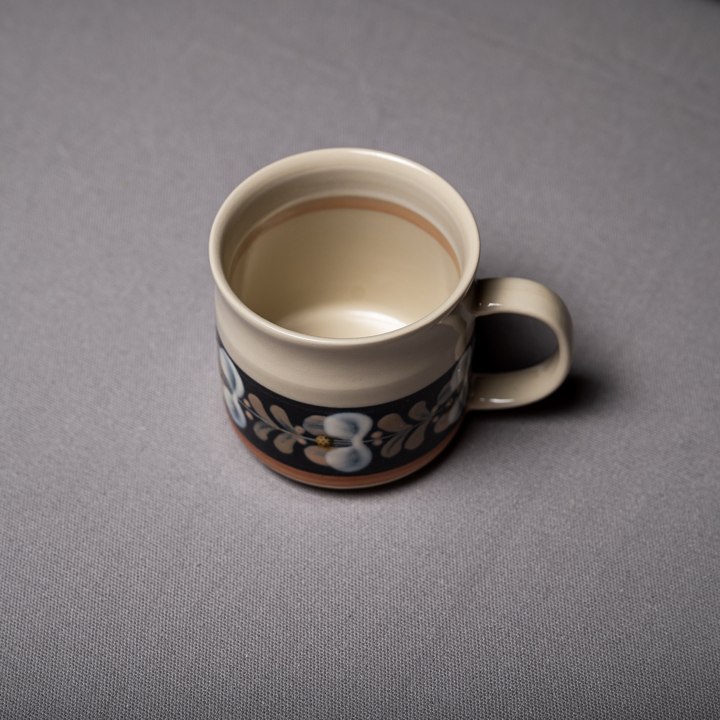Fukube Mug Cup - Violets or Camellia / ふくべ 窯