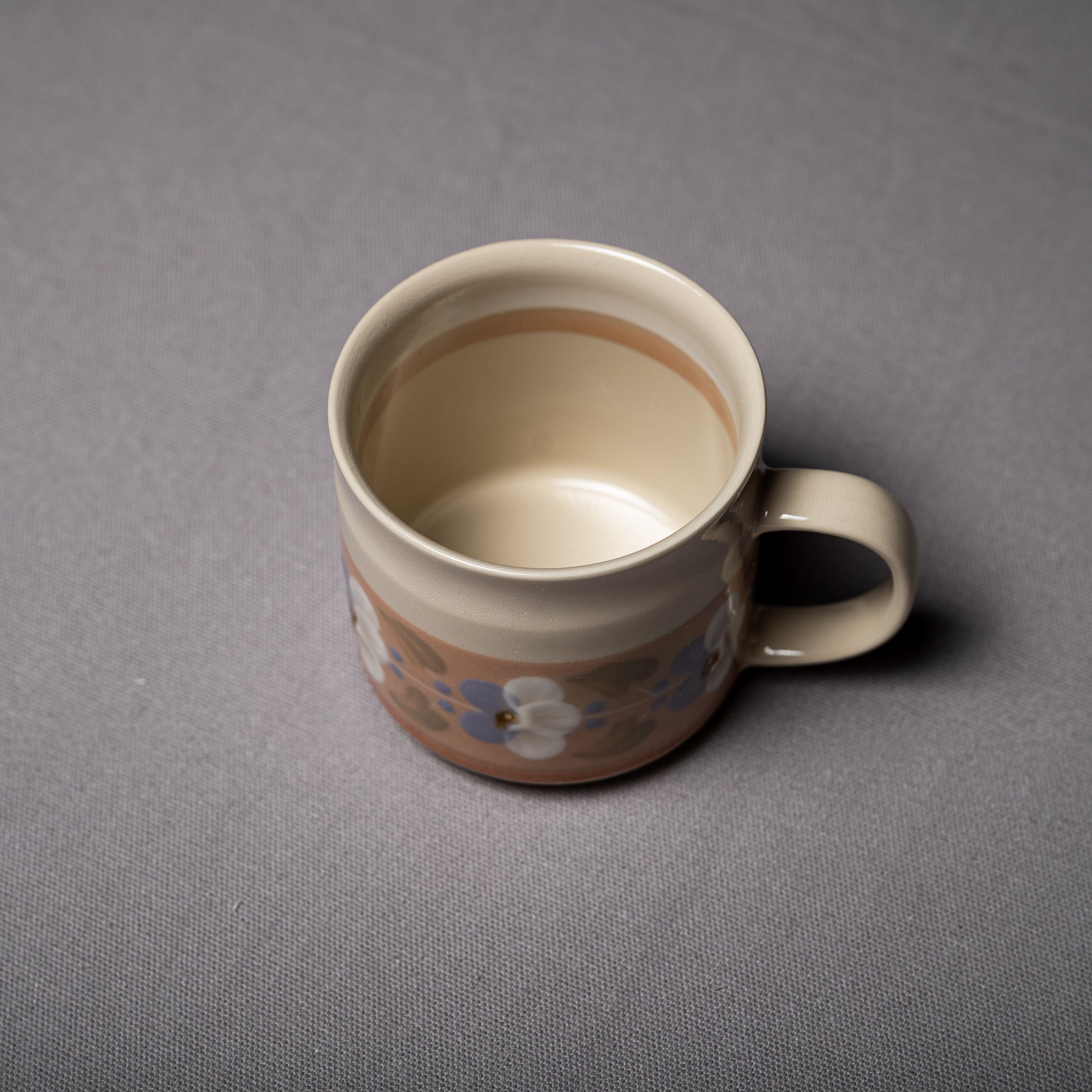 Fukube Mug Cup - Violets or Camellia / ふくべ 窯