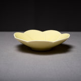 Flower Serving Bowl 15.7 cm - Hollyhock Light Yellow / 小田陶器 コトハナ 立葵