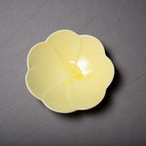 Flower Serving Bowl 15.7 cm - Hollyhock Light Yellow / 小田陶器 コトハナ 立葵