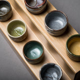 Pottery Sake Cup - Moss / ぐい呑み 蘚苔