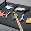 Leaf Chopstick Rest Gift Pack - Set of 5 / White