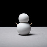 Snowman Toothpick Holder - Matt Glaze - White / 雪だるま 楊枝入れ