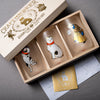 Edoneko Glass / Cat Craft Beer Cup Set - 3pc in Wooden Gift Box