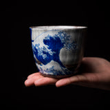 Kutani ware Hokusai Shochu Cup / 九谷焼 北斎 焼酎カップ