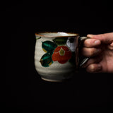 Kutani ware Camellia Mug Cup / 九谷焼 椿マグカップ 美山窯