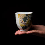 Kutani ware Sparrow Pair Tea Cup / 九谷焼 雀 ペア湯呑み