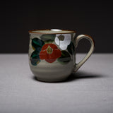Kutani ware Camellia Mug Cup / 九谷焼 椿マグカップ 美山窯