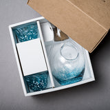 Aqua Cold Pocket Sake Set - 1 Jug With 2 Sake Cups / 冷酒用 酒器セット