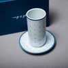 Arita Hoji-cha Teacup & Saucer Plate Gift Set / Asanoha 麻の葉 (Hemp Leaves)