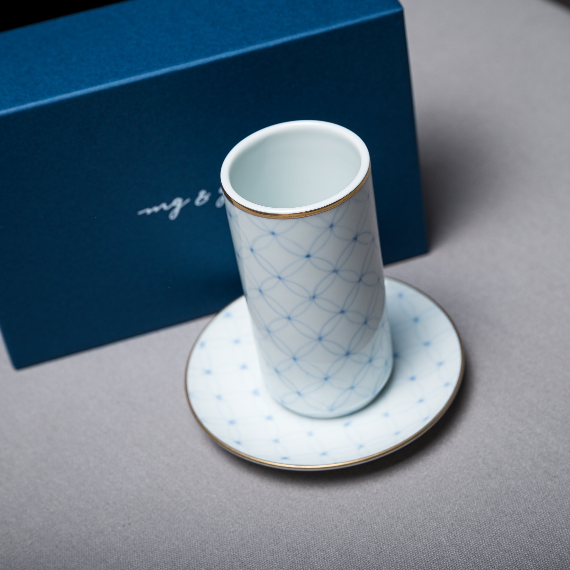 Arita Hoji-cha Teacup & Saucer Plate Gift Set / Shippo 七宝 (Seven Treasure)
