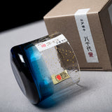 Yachiyo Edo Glass Sake Cup 130 ml - Stardust / 江戸硝子 八千代 星屑