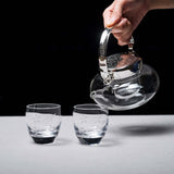 Clear Cold Sake Set - 1 Kettle With 2 Sake Cups