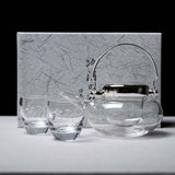 Clear Cold Sake Set - 1 Kettle With 2 Sake Cups