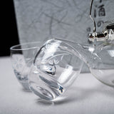 Clear Cold Sake Set - 1 Kettle With 2 Sake Cups