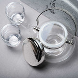 Clear Cold Sake Set - 1 Kettle With 2 Sake Cups