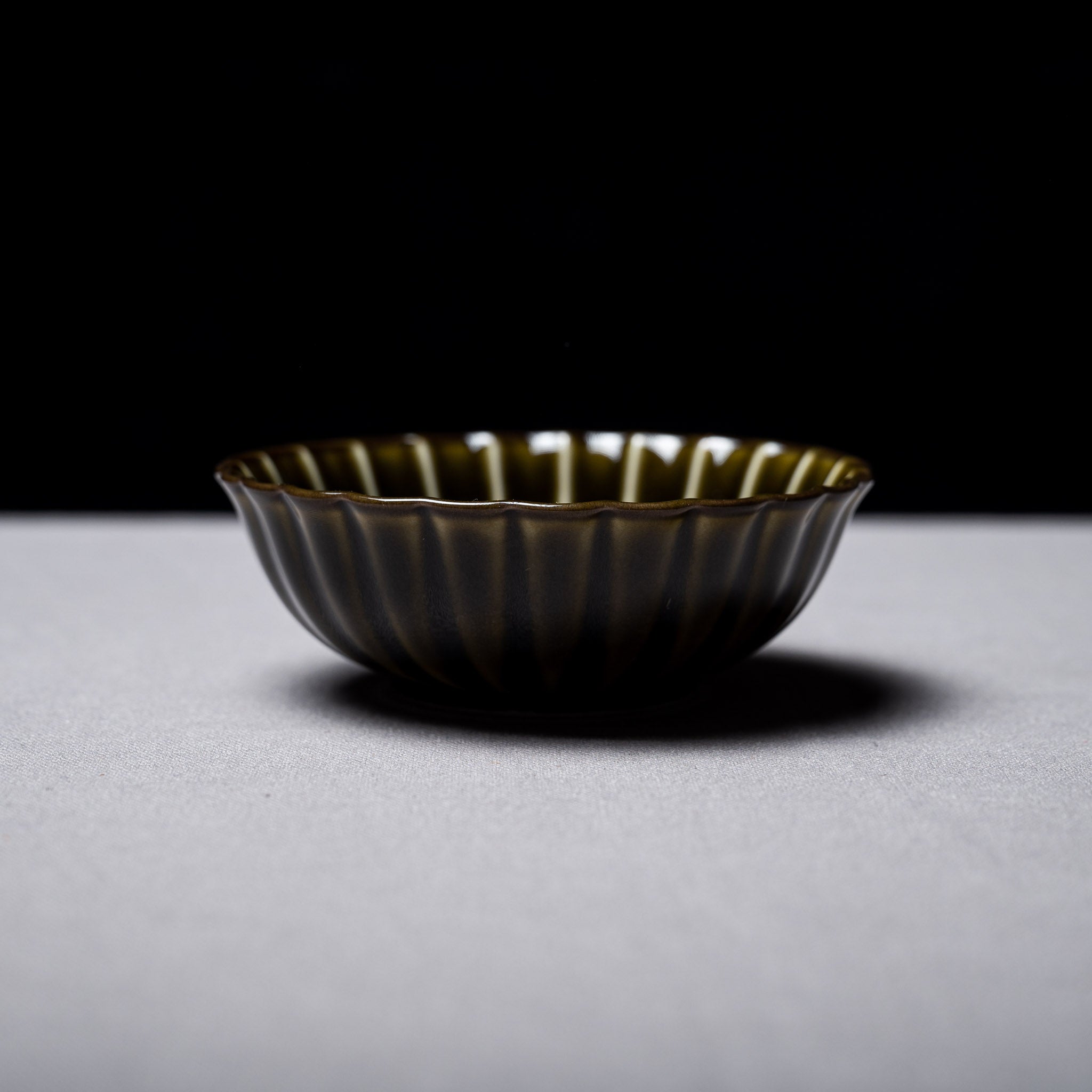 Kaneko Pottery Giyaman Series / 12 cm Bowl - Olive Green