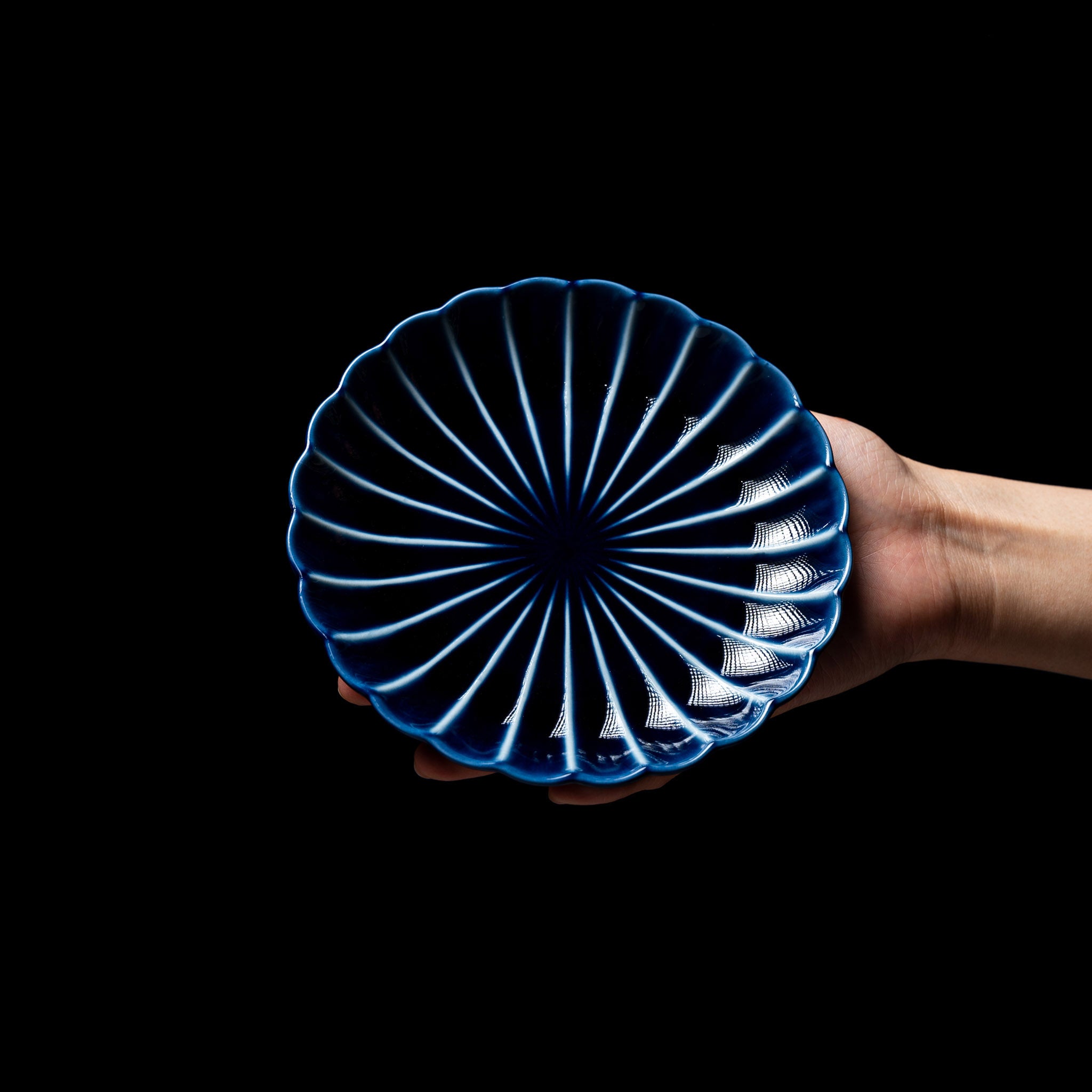 Kaneko Pottery Giyaman Series / 14.5 cm Plate - Navy Blue