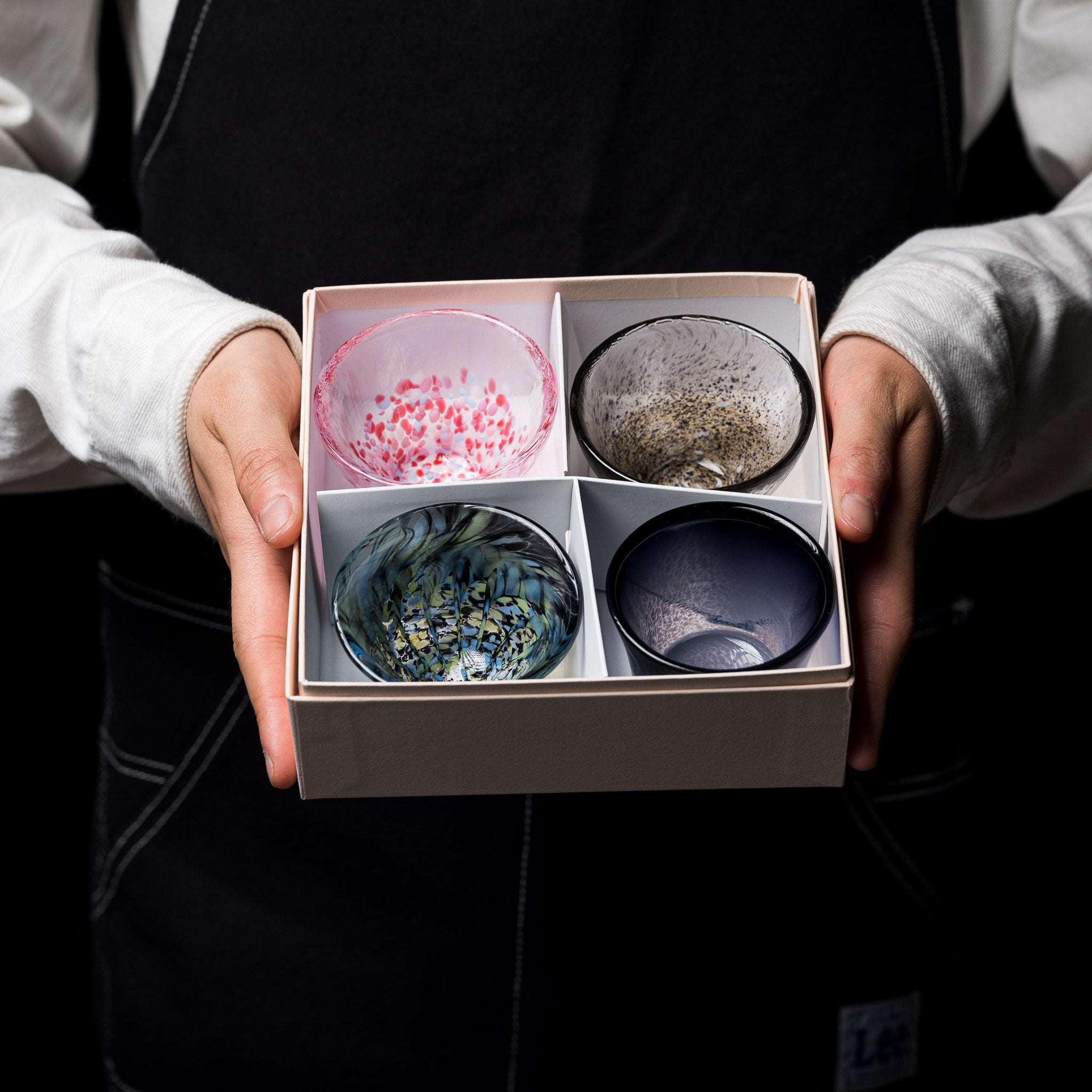 Assort Sake Glass Set of 4 - Fish of Aomori / 津軽びいどろ 酒器セット