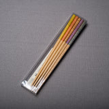 Natural Wooden Five Colour Chopstick Set