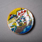 Kutani Design x Round Plate - 12 cm / 九谷焼き 縁起物 小皿