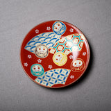 Kutani Design x Round Plate - 12 cm / 九谷焼き 縁起物 小皿