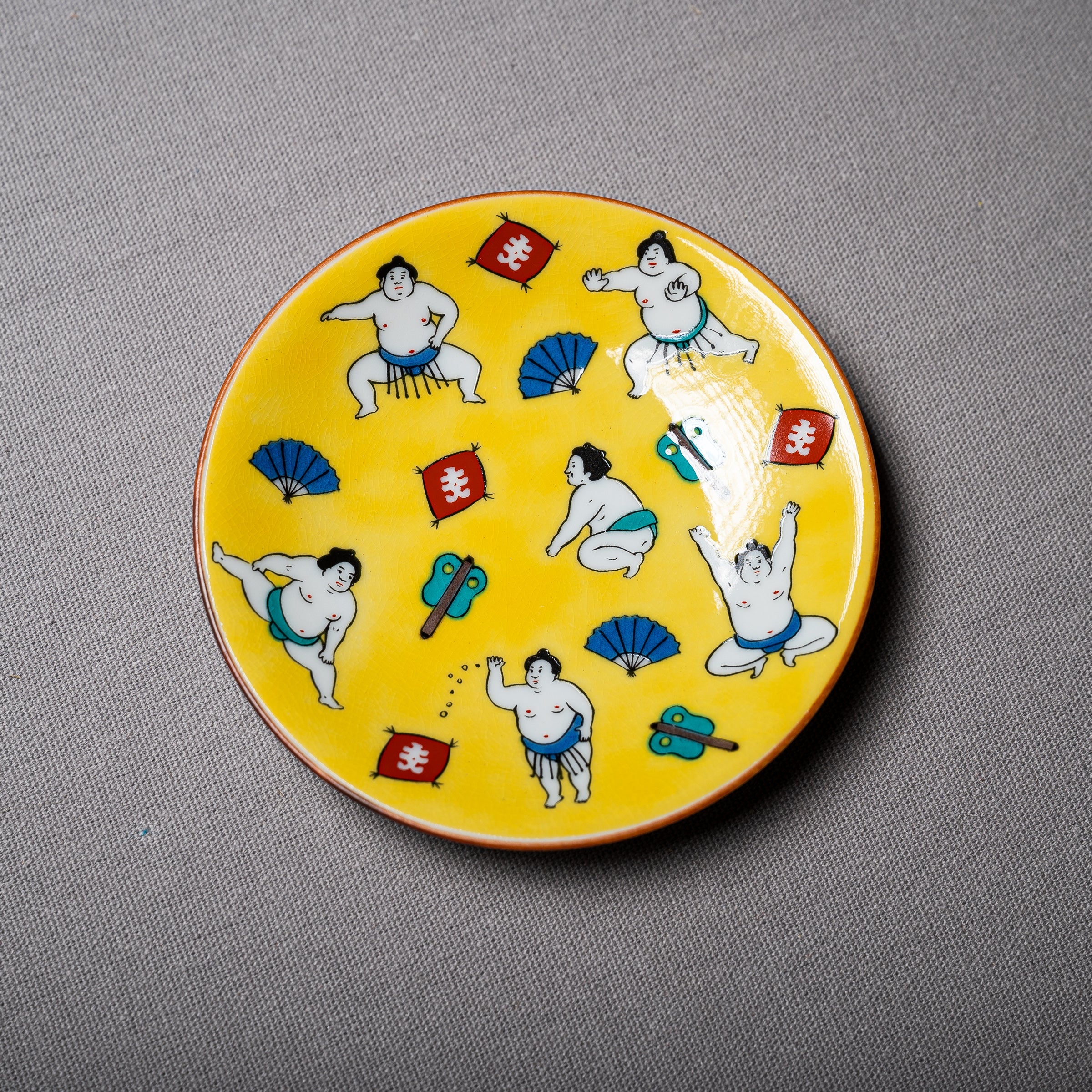 Kutani Design x Round Plate - 12 cm / 九谷焼き 縁起物 小皿