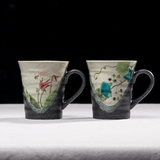 Kutani ware Wild Flower Pair Mug Cup / 九谷焼 野花 ペアマグカップ